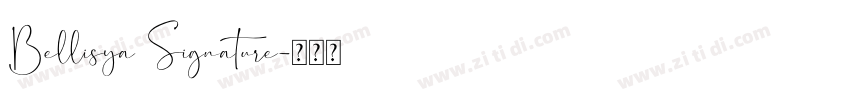 Bellisya Signature字体转换